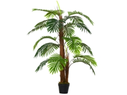 Palmeira Artificial De 120 Cm, Planta Artificial Realista Para Uso Interno E Externo Em Vaso De Plástico, Fácil De Cuidar E Durável. Zkaka