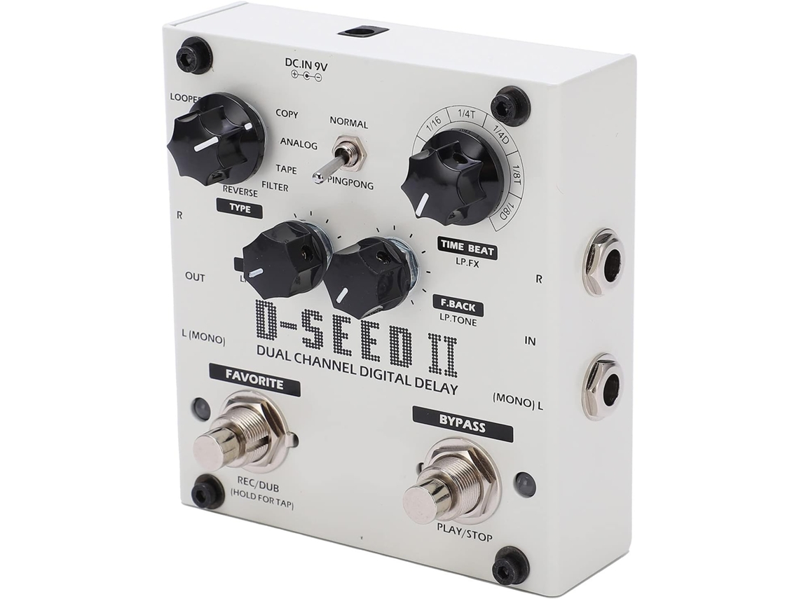 Pedal De Efeito Delay, Pedal De Delay Estéreo Para Metal Com 8 Modos, 2000