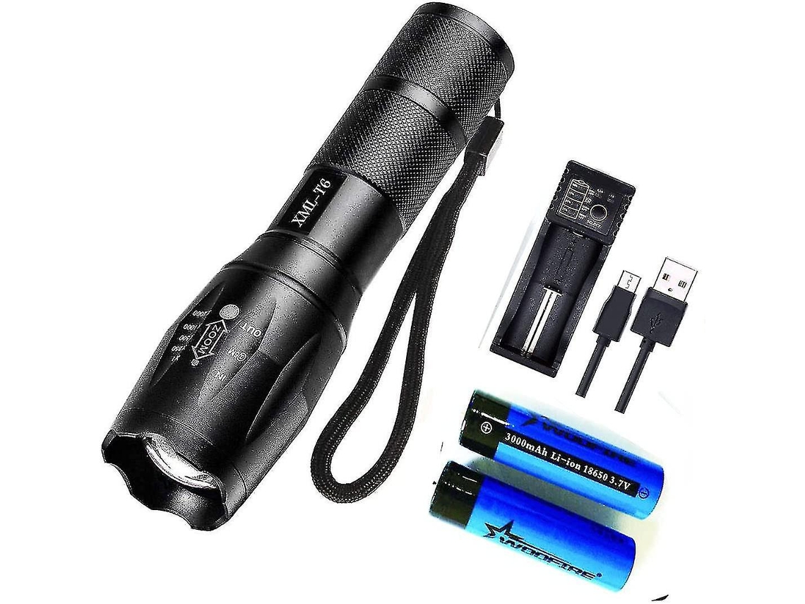 Lanterna Led Super Brilhante De 2000 Lúmens, Recarregável, 5 Modos Olysi Shop