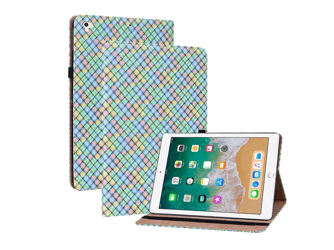 Capa inteligente de couro com tecido colorido Webake para iPad Pro 9.7 (2018/2017)