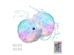 Luz Submersível LED com Controle Remoto para Piscina (S/MARCA)