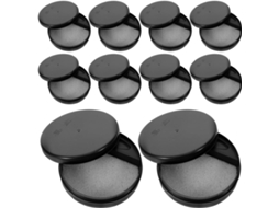 Conjunto de 10 Tinteiros Redondos com Tampa para Caligrafia Chinesa, para Desenho Artístico CHABERLU
