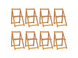 Maison Exclusive - Cadeiras De Jardim Dobráveis 8 Pcs Madeira De Acácia Maciça