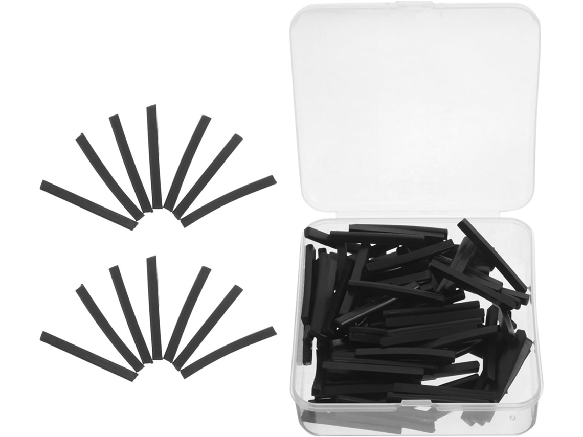 Refis Silicone Preto para Modelador de Cílios, 100 Unidades Sólidas.