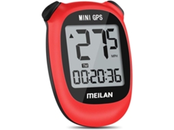 Mini computador de bicicleta com GPS Slowmoose M3, velocímetro e hodômetro sem fio, à prova d'água IPX5, visor LCD vermelho.