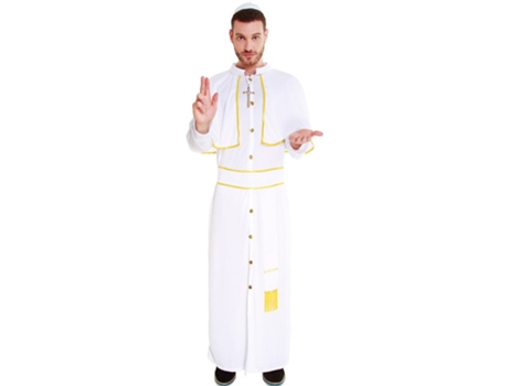 Fato de Homem PARTILANDIA Papa Branco e Dourado (Tam.: S)