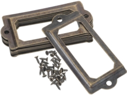 Abaodam 12 Peças Puxadores De Gaveta Com Moldura Metal, Estilo Antigo Vintage, Em Ferro, Para Gavetas De Estantes