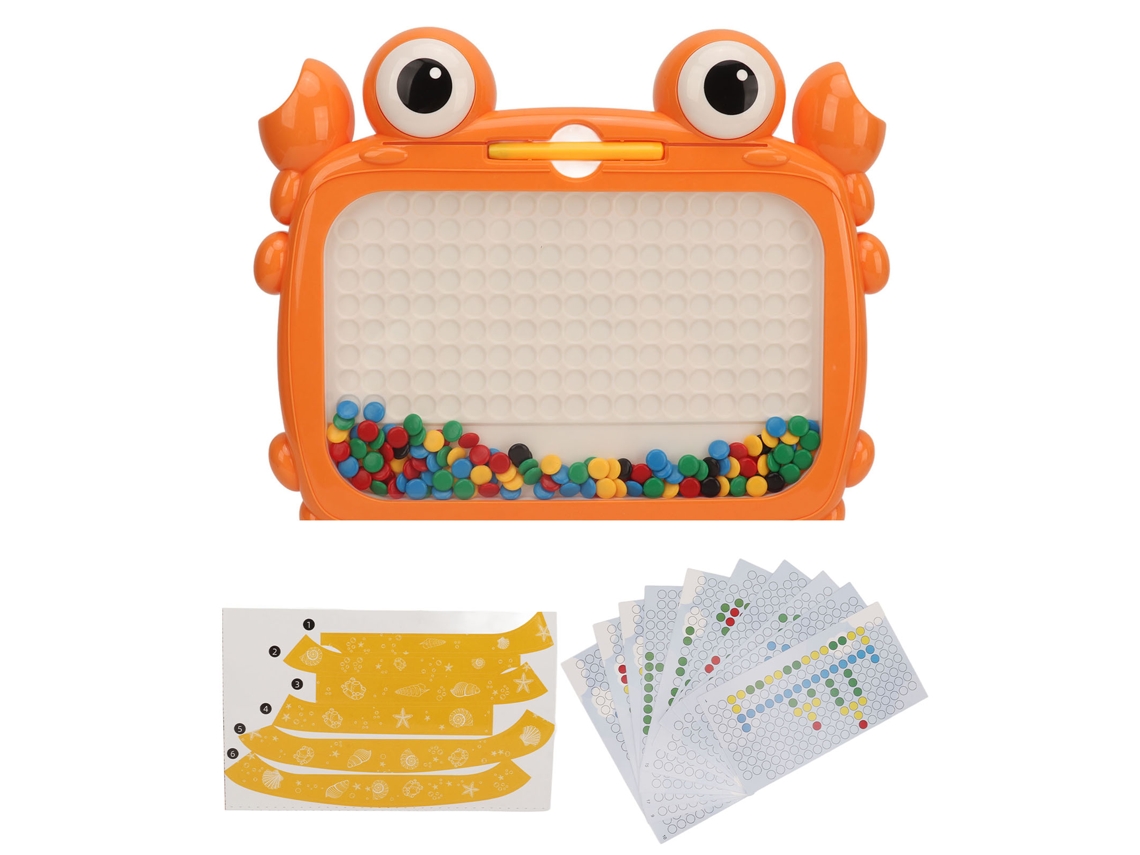 Mali placa de Desenho Magnética de Pontos Cute Crab Brinquedo Educativo para Crianças Bebês