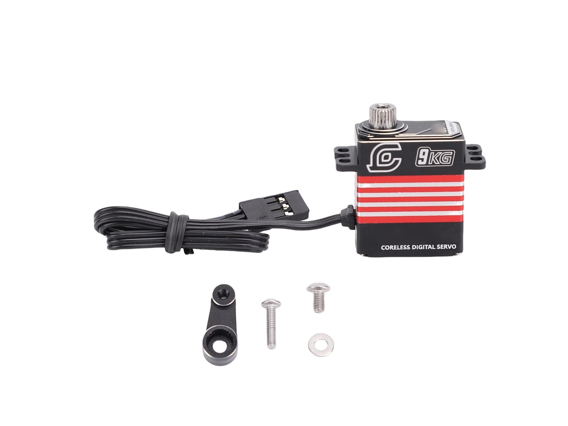 Mali servo Digital Micro Rc de 9kg com Braço À Prova de Água Ip66 Metal para Scx10 Iii 1/18 Crawler Vermelho