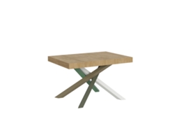 Mesa de Jantar Extensível 90X120/224 Cm Volantis Carvalho Natural Quadro 4/A