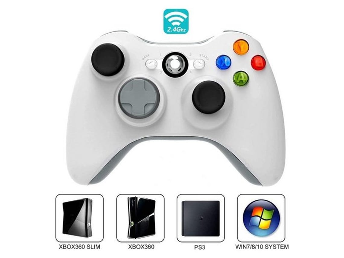 Comando Xbox 360 KINSI Kinsi Dualshock (Wireless - Branco)