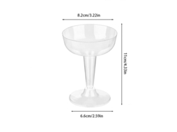 Taças de Champanhe Descartáveis de Plástico YUNZII 125ml