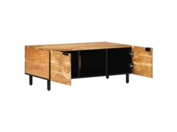 Conjunto 1 Mesa De Centro Vidaxl Castanho Madeira De Acácia Maciça (100 X 54 X 40 Cm)