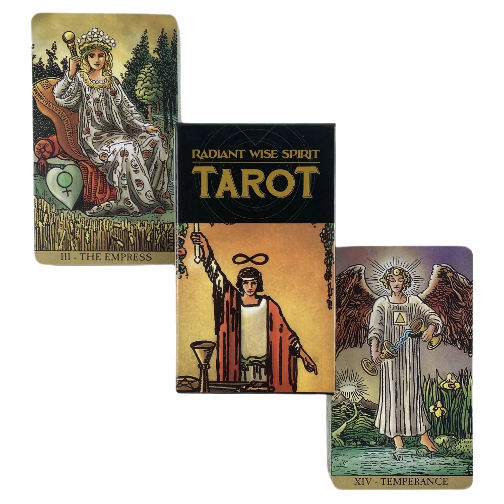 O Jogo De Cartas De Tarô Do Espírito Da Sabedoria Radiante: Cartas Oráculo Para Jogos Casuais De Festa, Com Guia Em Pdf
