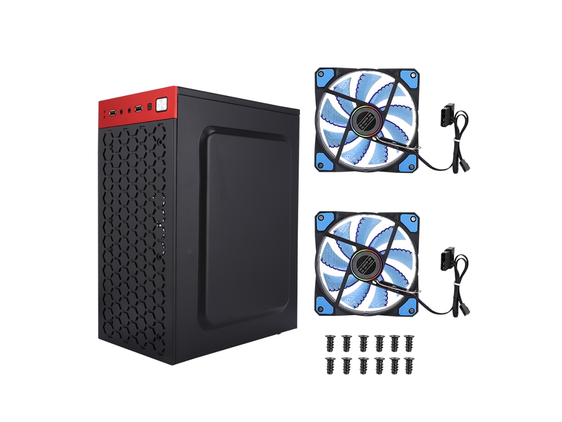 Gabinete De Pc Para Placa-mãe Mini Matx/itx Com 2*12cm Fan Gabinete De Computador Mini Itx Matx