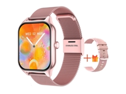 Smartwatch Com Monitoramento De Frequência Cardíaca Pressão Arterial E Oxigênio No Sangue Chamadas Bluetooth E Tela Grande Rosa Yunzii