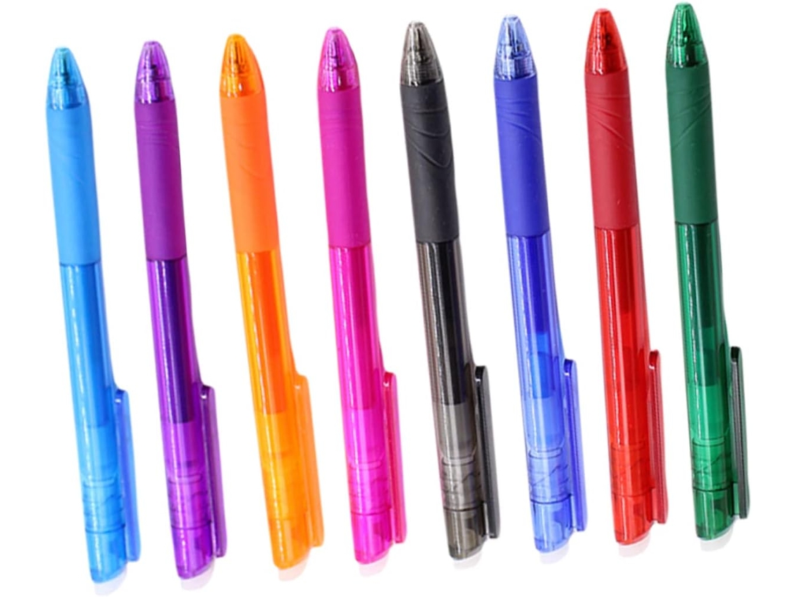 Conjunto De 8 Canetas Gel Apagáveis Precisão Para Escola, Escritório E