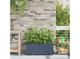 Vidaxl Vaso De Jardim 2 Unid. Cinzento 80 X 40 X 37,5 Cm Pp