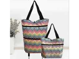 Carrinho de Compras Dobrável com Rodas, 2 em 1, com Bolsa de Compras Dobrável e Zíper de Dois Estágios. GOKOCO