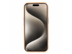 Suporte Casa Para Iphone 15 Pele Sintética Magnética Dourado
