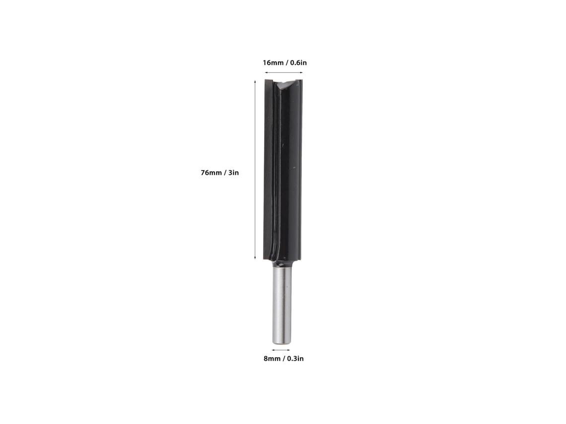 Laxiscreed Fresa De Corte Reto De 8mm Para Madeira Com Haste Alongada