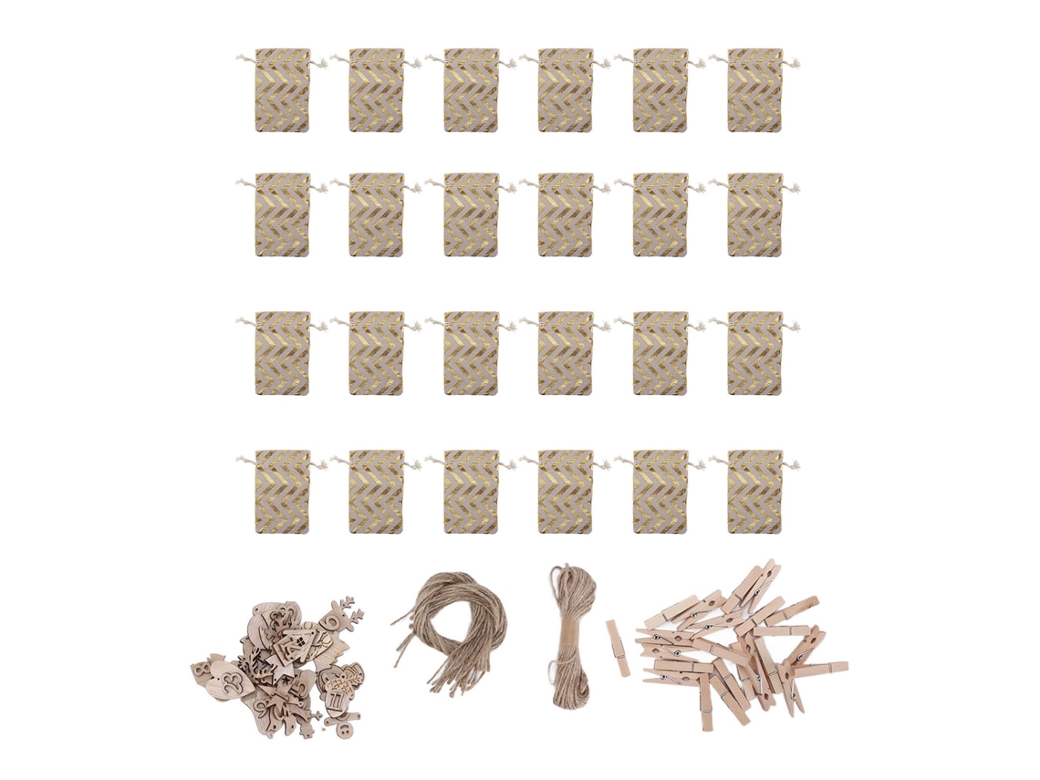 Christmas Advent Calendar Bags LAXISCREED (hanging, With Drawstrings)