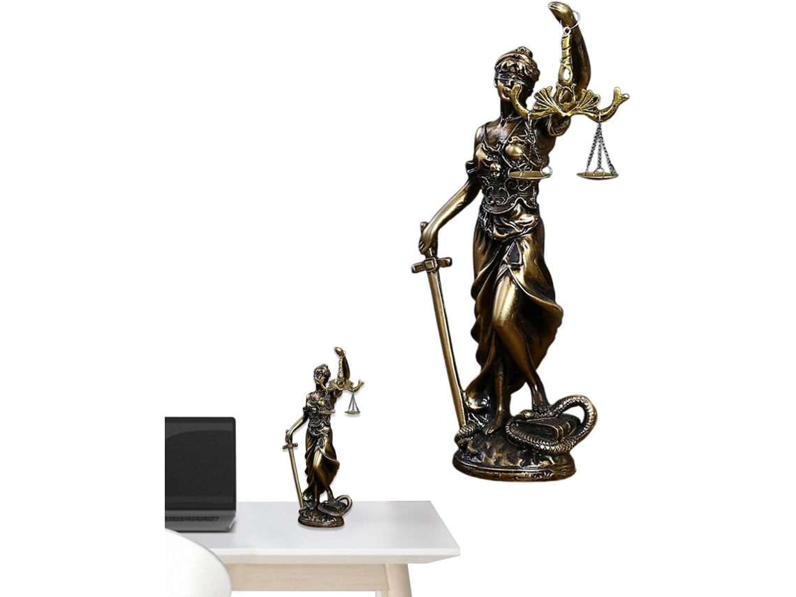 Estátua Da Dama Da Justiça | Elegante Decoração De Advogada Em Resina | Deusa Da Justiça