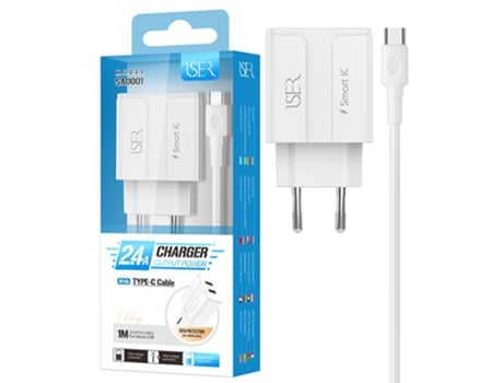 Carregador Com Duas Entrada Usb 2.0 Iser Sa0001 (Branco)
