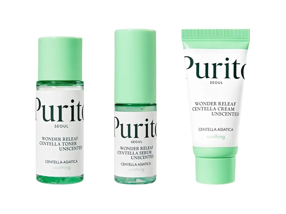 Conjunto de Cuidados de Pele com Centella, Pantenol e Ceramida Np PURITO