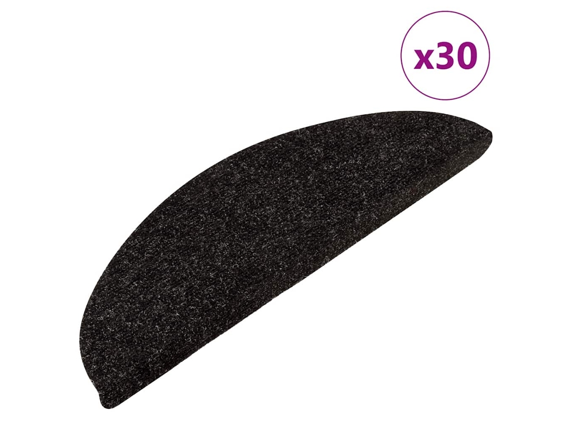 Tapetes De Escada Adesivos 30 Pcs 56x17x3 Cm Antracite DKD HOME DECOR