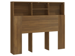Headboard Cabinet, Headboard Cabinets Vidaxl Marrom Madeira Processada (120 X 19 X 103.5 Cm)