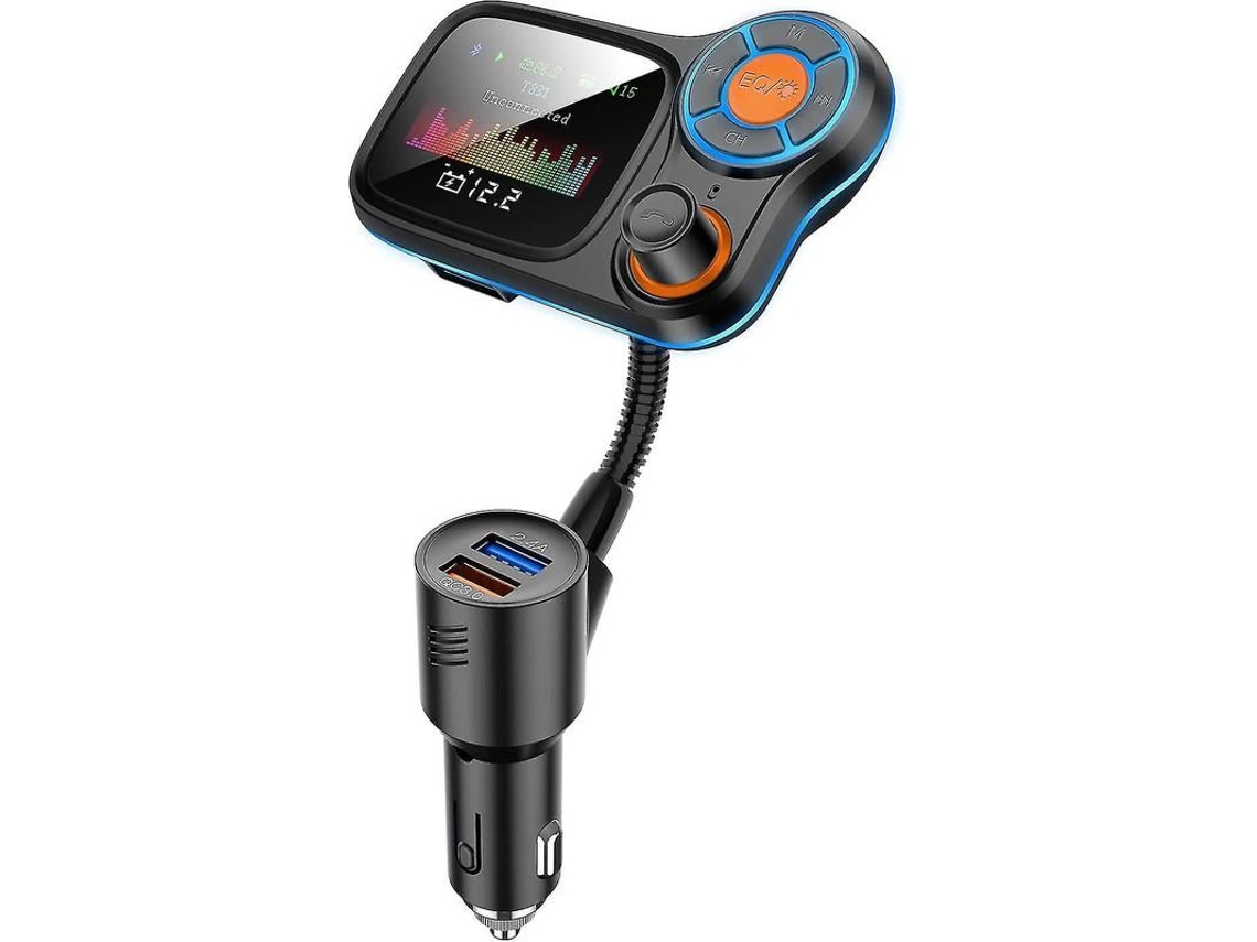 Transmissor Bluetooth Hands Free Com Display Lcd, Portas Usb Duplas E Qualidade De Som Hi Fi Yizhood (preto)