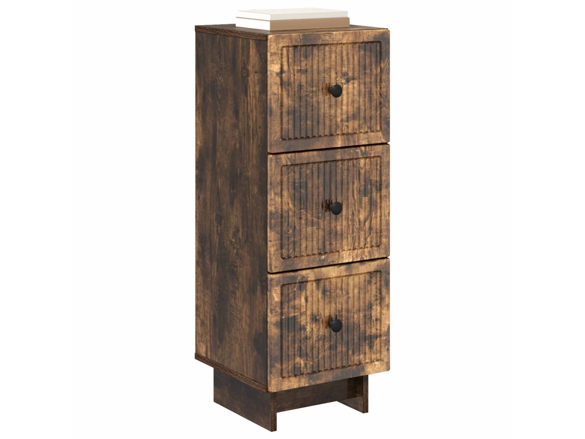 Gabinete de Gavetas Carvalho Fumado 33 X 34,5 X 90 Cm MAISON EXCLUSIVE