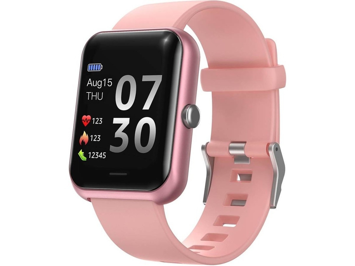 Smartwatch Bluetooth Rastreador de Atividades À Prova D'água IP68 Tecido HD Magnético Transporte SMS Notificação de Chamadas Bestvite (Rosa)