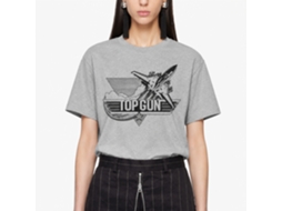Rockinstone Top Gun Movie Black Heather Gray Adult T-shirt Size:xxl