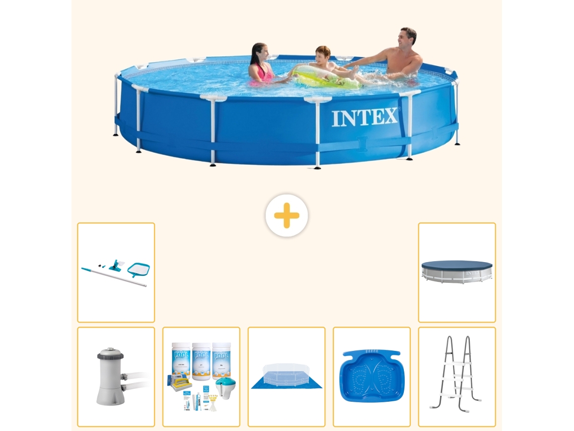 Intex Piscina Com Estrutura Redonda - 366x76 Cm - 8-peças S20475