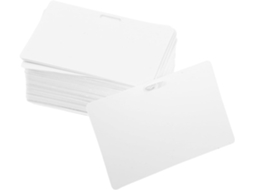 Porta Crachá Horizontal Branco Em Pvc Cartões De Identificação, Compatível Com Vários Tamanhos, Com Furo Para