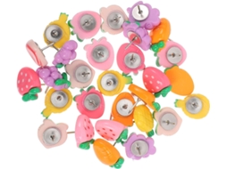 30 Tachinhas Decorativas Duráveis Com Desenhos De Frutas E Legumes, Diversos Estilos, Fáceis De Instalar, Para Decoração