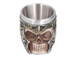 Laxiscreed Caneca Skull Em Resina Com Interior De Aço Inoxidável, Leve E Antirraste Para Bar E Festa
