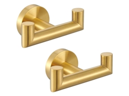 Peças Suporte De Parede Em Crochê,aço Inox Sus 304 Para Roupões,toalhas De Banho,cozinha,cabides,quarto Btforus (dourado)