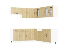 Conjunto de 11 armários de cozinha Sonoma Carvalho - EXCLUSIVO DA MAISON