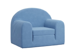 Maison Exclusive - Sofá-cama Infantil Pelúcia Macia Azul