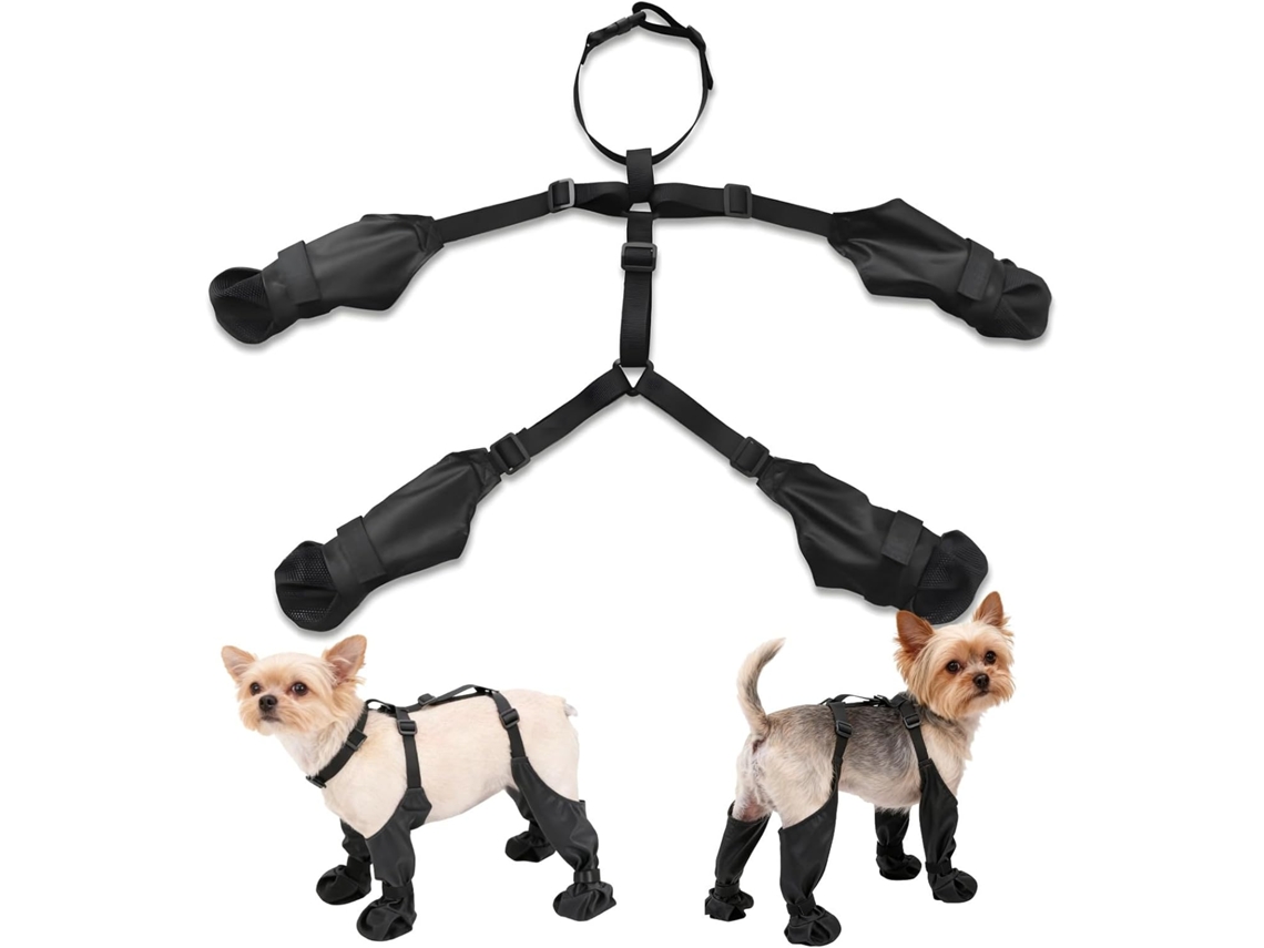 Botas Impermeáveis Cães Com Sola Antiderrapante