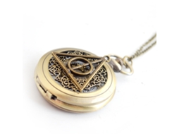 Reloj De Bolsillo Retro Unisex De Aleación Hueco Simple Cuarzo Collar Joyería 01