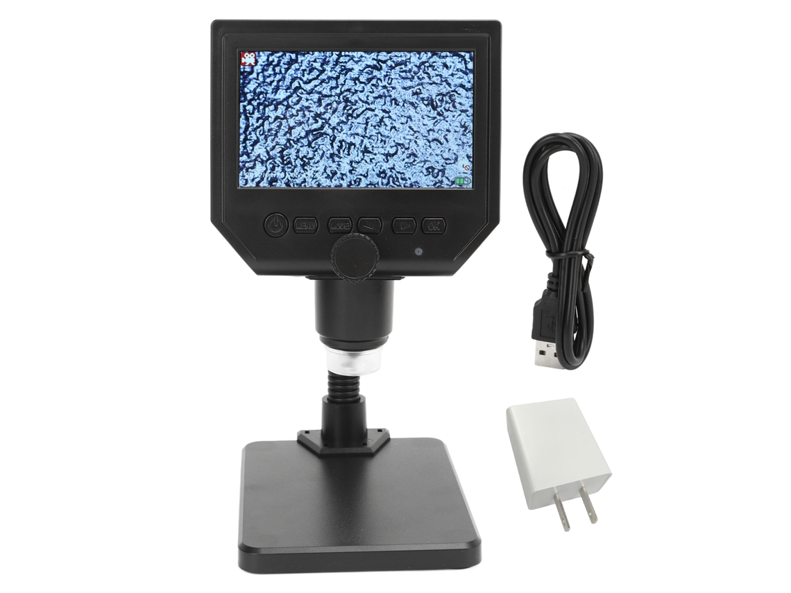 Microscópio Digital 4.3 Polegadas Tela Ips Alta Definição 600x Ampliação para Reparo e Inspeção