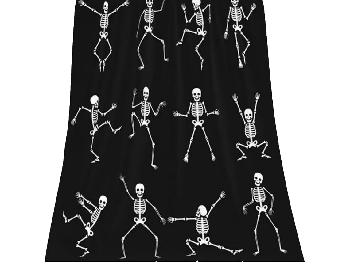 Manta Pequena Syjym Halloween em Flanela com Estampa Digital Confortável Macia e Quente de Dupla Face Ideal Pa
