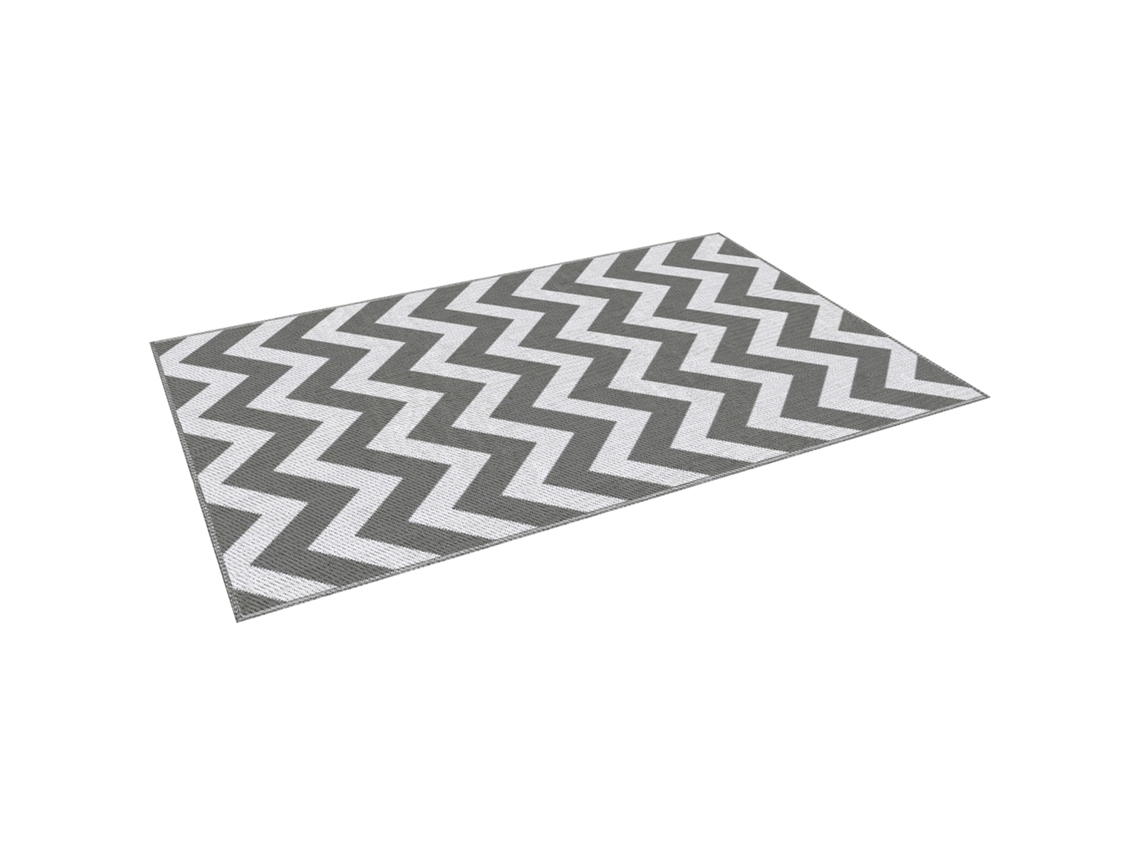 Tapete Externo Impermeável,design Dupla Face,fibra Sintética de Alta Qualidade,cinza Claro+branco,121x182cm BTFORUS