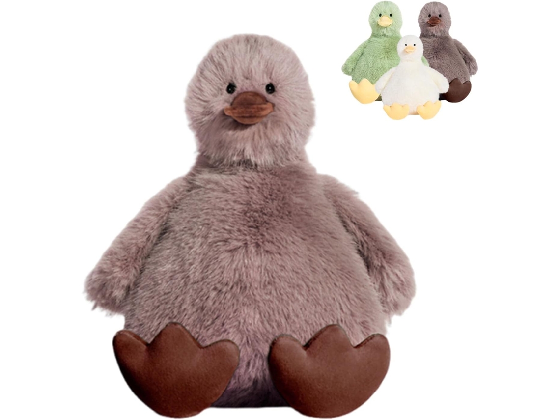 Grande Ganso De Pelúcia Branco Com Design Realista, Pato Macio Para