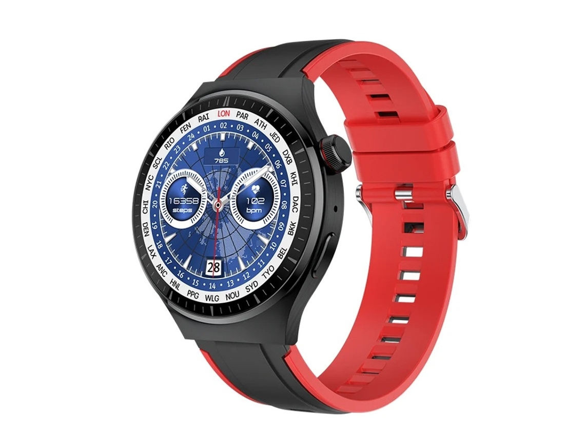 Smartwatch com Chamadas Bluetooth 256 Mb de Memória e Reprodução de Música Vermelho Bestvite