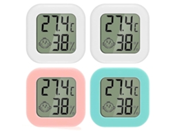 Termômetro E Higrômetro Digitais Lcd Mini Para Ambientes Internos